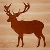 SVG silhouette of a wild animal deer, suitable for vector art and design.