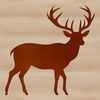 A stylized silhouette of a deer, designed as vector art for various uses.