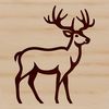 Wild Nature Silhouette A simple line drawing of a deer in a natural environment.