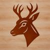 Wildlife Vector Icon - Deer Head Illustration A digital illustration of a deer's head, suitable for vector graphics.