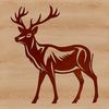 Beautiful SVG Animal Art A detailed vector illustration of a deer in its natural habitat.