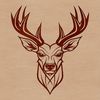 Wild Deer Silhouette Vector Design Detailed vector design of a wild animal deer, suitable for digital crafting and commercial use.