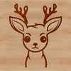 Simple Deer Line Art A simple line drawing of a deer's head, suitable for vector art designs.