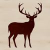 Free SVG Deer Outline Vector Graphic A simple outline illustration of a deer, suitable for printing or cutting.