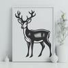 A detailed illustration of a deer in a natural setting, suitable for digital editing and crafting.