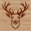 SVG Wild Animal Graphic A single deer's head depicted in a detailed illustration.