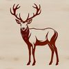 A detailed illustration of a deer, suitable for vector design and cutting machine projects.