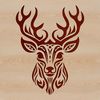 Beautiful Vector Deer Illustration A detailed illustration of a deer's head, rendered in vector format with intricate features.