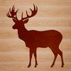 Deer Outline Vector Image Silhouette of a wild animal, a deer in vector format.