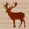 A simple silhouette of a deer in vector format, suitable for cutting machine projects and DIY crafts.