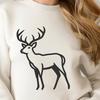 Line Drawn Wildlife Icon A simple line drawing of a deer in the wild.