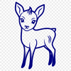 Free Standing Deer Clip Art