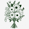 Floral Arrangement SVG Icon A vector illustration of a mixed floral arrangement on a white background.