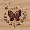 Beautiful Free SVG Butterfly Illustration A colorful illustration of a butterfly in flight.