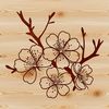 Beautiful Blossom Clip Art Image A stylized illustration of a single cherry blossom in full bloom with delicate petals.
