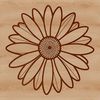 Digital Vector Floral Design SVG A simple white daisy flower with yellow center in a digital vector format.