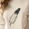 Beautiful Scalable Feather Graphics A stylized illustration of a feather, created as a scalable vector graphic (SVG) design.