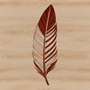 A simple vector illustration of a single bird's feather in various poses.