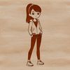 A young female figure designed as scalable vector graphics.
