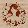 Beautiful Female Graphic Design A vector graphic design featuring a single female figure with subtle details.