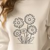 A beautiful floral icon in vector format. Vector graphic representation of a common daisy plant with realistic floral details.