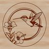 Colorful Floral Perch SVG Image Illustration of a hummingbird perched on a branch, designed as vector art for digital and commercial use.