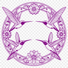 Detailed Hummingbird Clip Art Design A detailed vector graphic of a hummingbird with intricate details suitable for crafting or design projects.