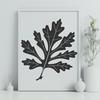 Single Leaf Graphic Template A simple vector illustration of a single leaf, suitable for graphic design and crafting projects.