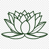 Sacred Flower Symbolism Vector Art Illustration of the lotus flower, a symbol with significant religious importance.
