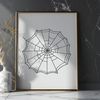 A delicate spider web design created as an editable vector graphic.