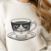 Free SVG Vector Art for Digital Design A hand-drawn vector teacup illustration suitable for printing or digital design.