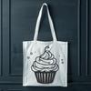 Free Scalable Cupcake Graphic A colorful illustration of a single cupcake with frosting and sprinkles, created as a scalable vector graphic.