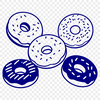 Colorful Donut Vector Art A stylized illustration of a donut, designed as vector art.