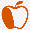 A Delightful Red Fruit Illustration A 2D illustration of a ripe red apple.