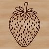 Vector Strawberry Graphic A detailed illustration of a ripe strawberry, suitable for graphic design projects.
