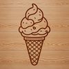 Beautiful Ice Cream Graphics A digital design featuring a stylized representation of a classic dessert treat.