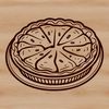 Delicious Fruit Pie Vector Illustration A digital illustration of a sliceable fruit pie with crust and filling, suitable for various design applications.