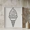 Colorful Ice Cream Design Element A colorful illustration of a scoop of ice cream on a cone, suitable as a vector graphic design element.