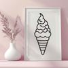 Happy Scoop Vector Image Free Download A colorful illustration of a scoop of ice cream on a cone, perfect for decorating desserts or creating designs.