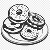 Delicious Donut Illustration Vector Graphic A stylized illustration of a donut made in vector format.