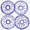 Free SVG Donut Clip Art A stylized illustration of a donut, ideal for use in graphic design projects.