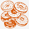 Beautiful Dessert Design Element A colorful illustration of a sweet donut with intricate details, suitable for graphic design and digital art projects.