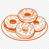 Single Glazed Treat Vector Art A colorful illustration of a single glazed donut with a hole in the center, created using vector art.