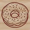 A colorful illustration of a ring-shaped dessert with creamy filling.