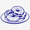 Digital Donut Clip Art A digital representation of a classic dessert donut in SVG format.
