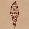 Whimsical Scoop of Happiness SVG Art A colorful illustration of a single scoop ice cream cone.