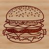 Delicious Hamburgers Vector Illustration A vector illustration of a classic hamburger with sesame seed bun and lettuce.