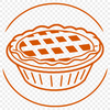Delicious Sliceable Dessert Illustration A digital illustration of a sliceable dessert pie, suitable for vector design and cutting machine projects.