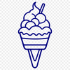 Ice Cream Icon Vector A vector design of a single serving of cold dessert food.