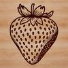 Luscious Strawberry Illustration A high-resolution digital illustration of a ripe strawberry, suitable for printing or cutting out.
